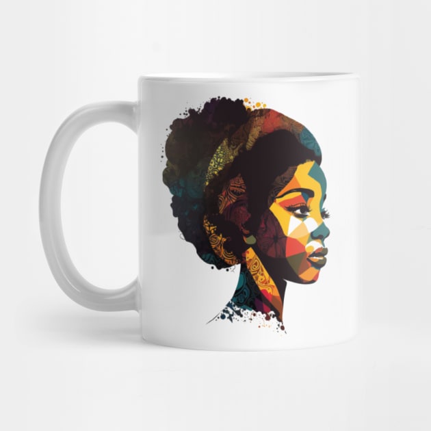 Black Women Power, African American History Geometric Art by SamCreations